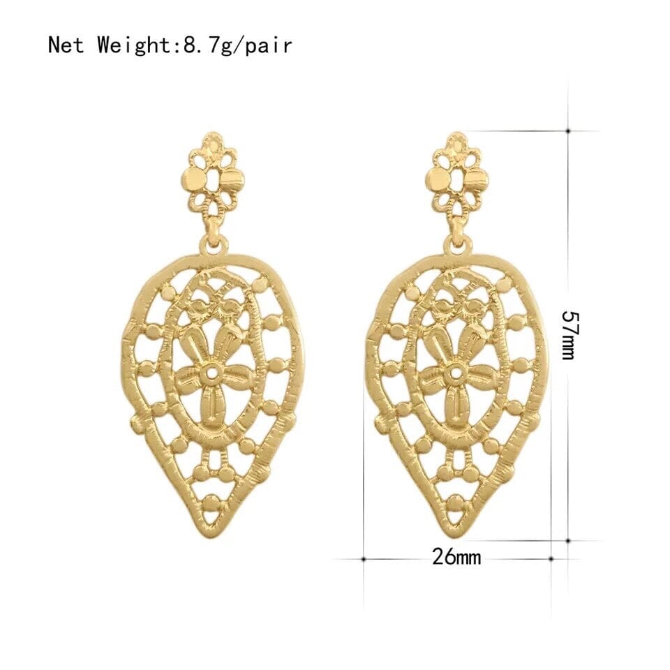 Heather Moroccan style Gold Earrings - G x G Collective