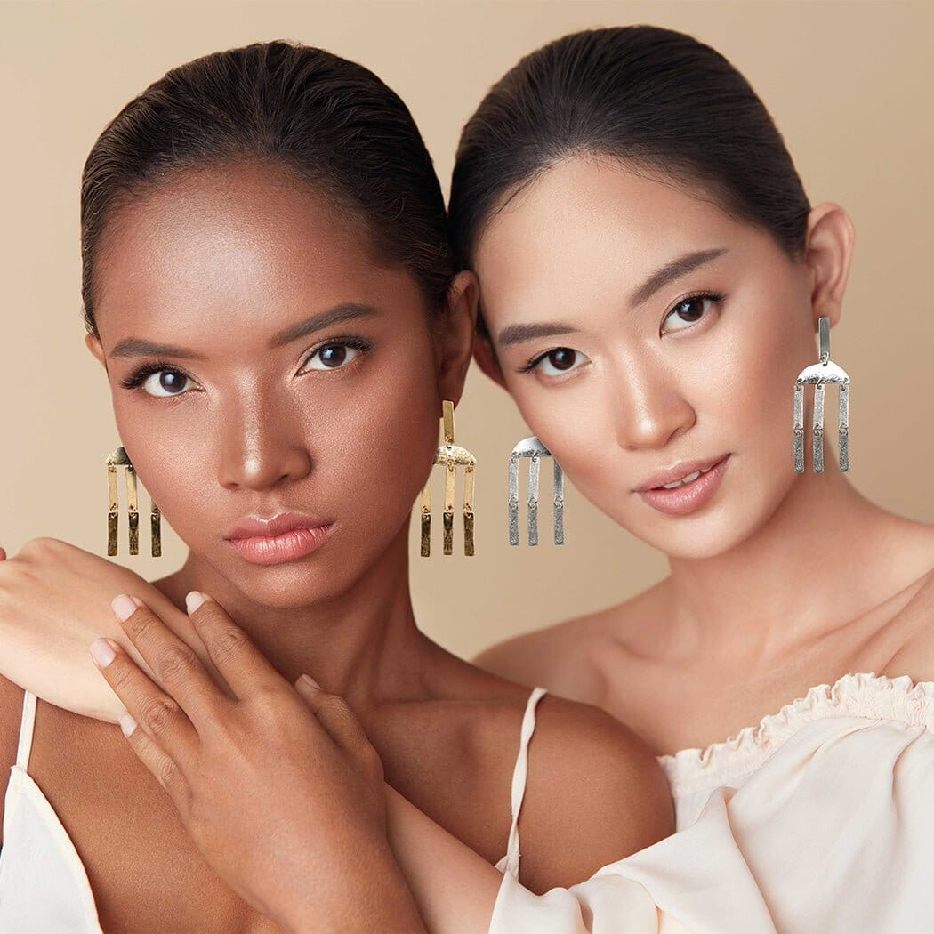 Pixie Chandelier Statement Earrings - Avail in Silver and Gold - G x G Collective