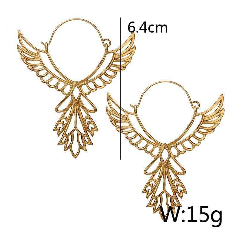 Alyce Angel Wing Hoop Earrings - Avail in silver and gold. - G x G Collective
