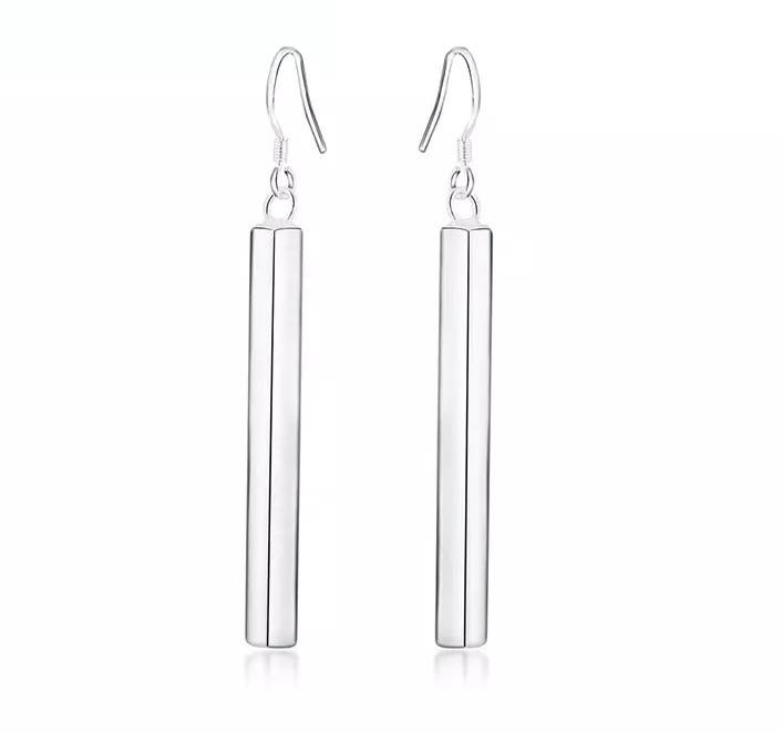 Ariana sterling silver pole earrings