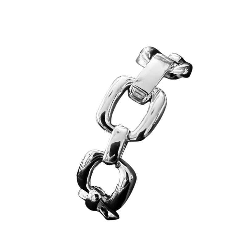 Bianca chunky sterling silver interlinking bracelet - G x G Collective