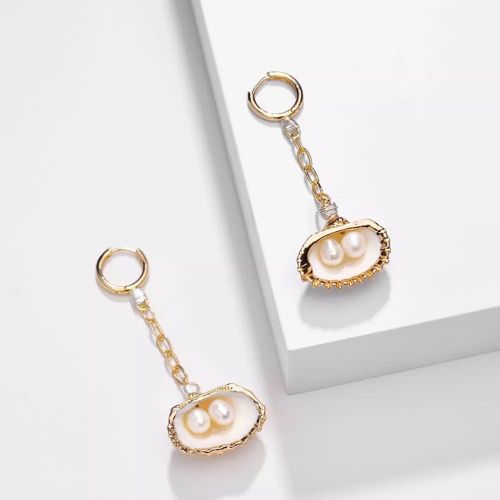 Charlie Shell & Freshwater Pearl Earrings - G x G Collective