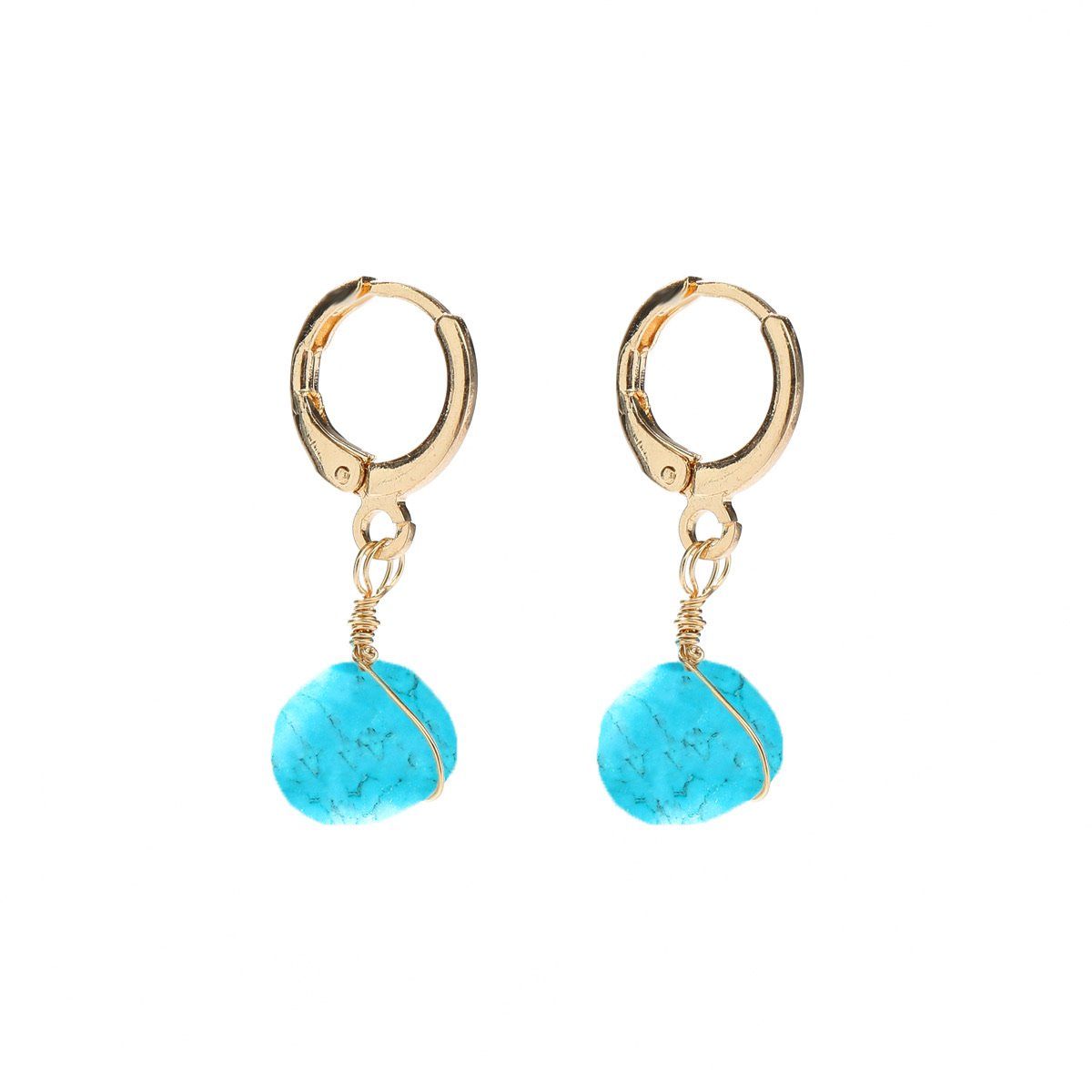 Dui Natural Stone Earrings - Avail in 5 Different colours - G x G Collective