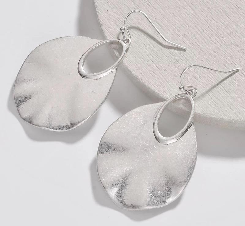 Effie Brushed Metal Earrings in Gold & Silver - G x G Collective