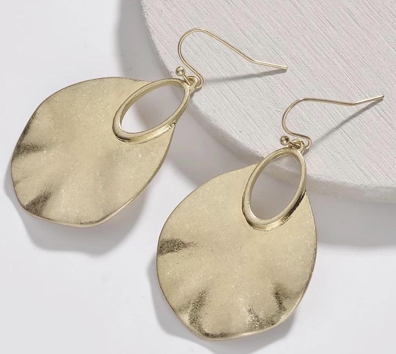 Effie Brushed Metal Earrings in Gold & Silver - G x G Collective