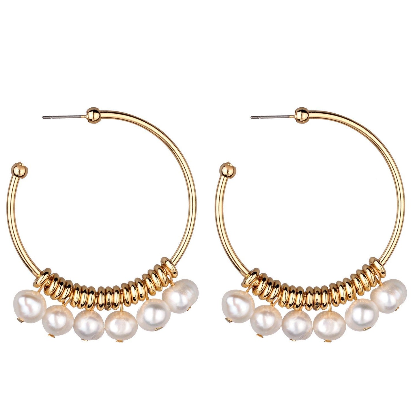 Pia Laura Freshwater Pearl hoop earrings - G x G Collective