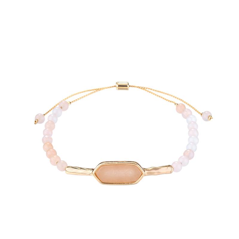 Layla Natural Stone Bracelet in Amazonite, White Howlite & Pink Rose Quartz - G x G Collective
