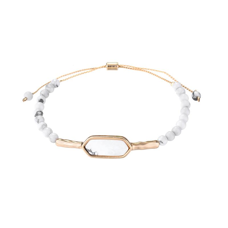 Layla Natural Stone Bracelet in Amazonite, White Howlite & Pink Rose Quartz - G x G Collective