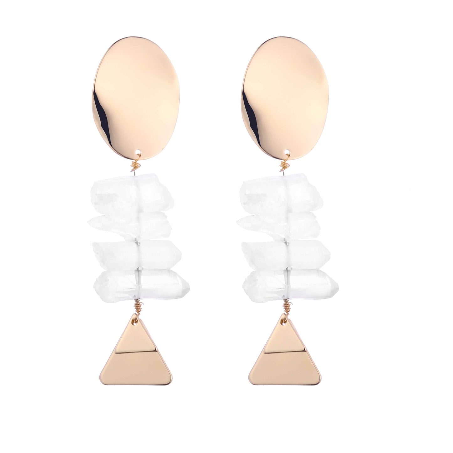 Liana Clear Natural Quartz Earrings