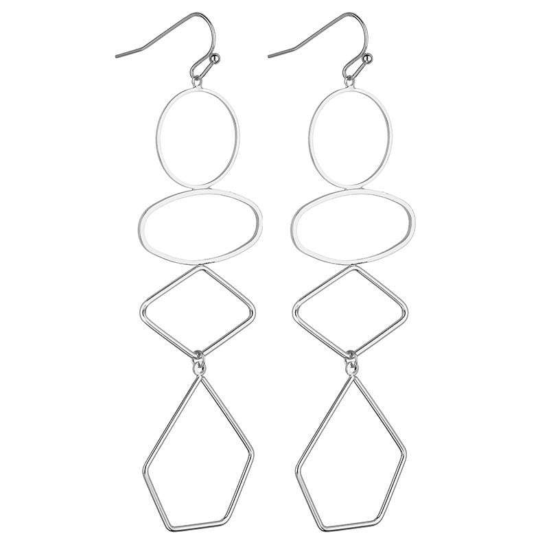 Lorna Geometric earrings Avail in Silver, Gold & Rose Gold - G x G Collective