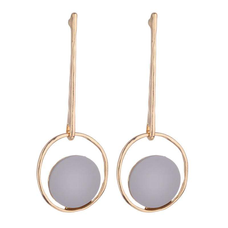 Lulu Geometric Earrings - Avail in grey, pink and green - G x G Collective