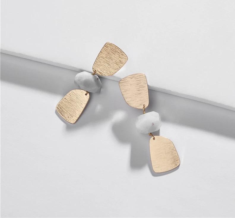 Maria Semi-precious natural stone statement earrings - 3 colours