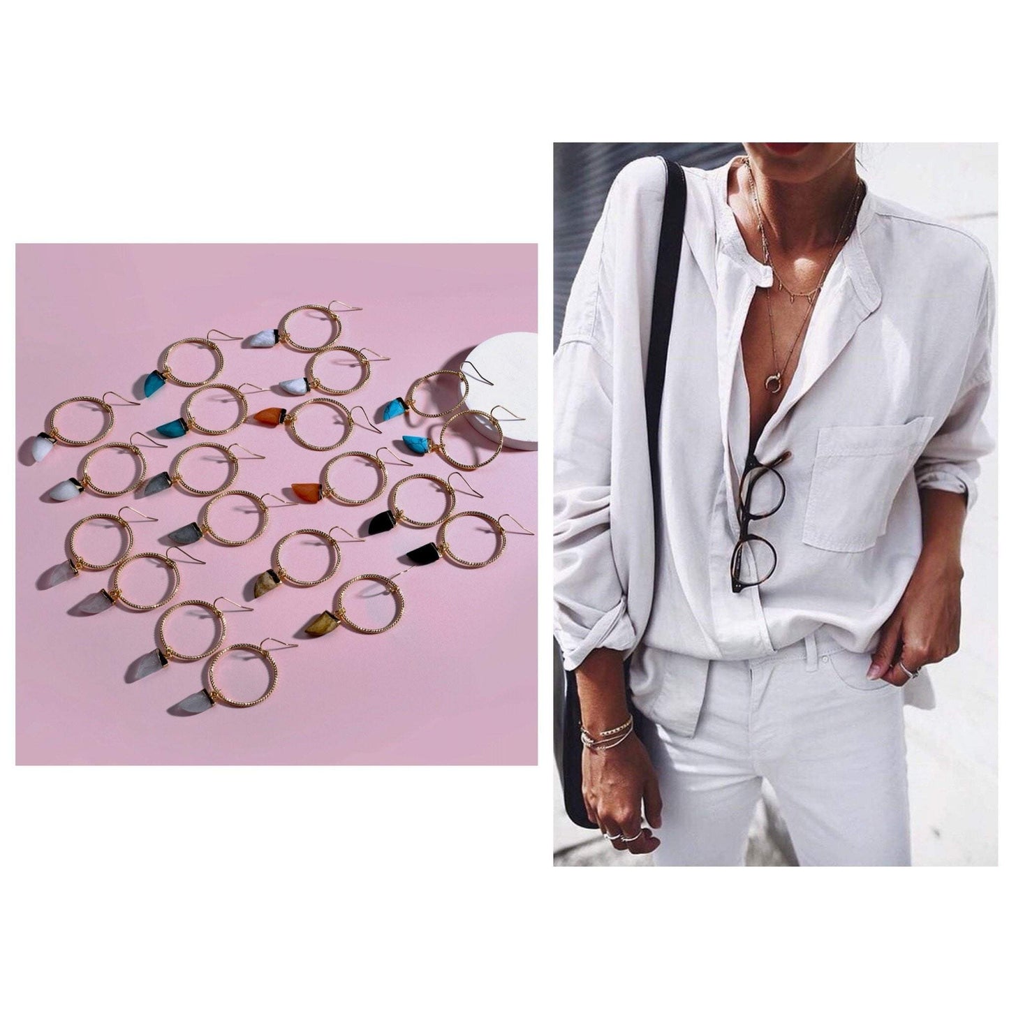 Maryanne Earrings - Avail in 9 different coloured stones - G x G Collective