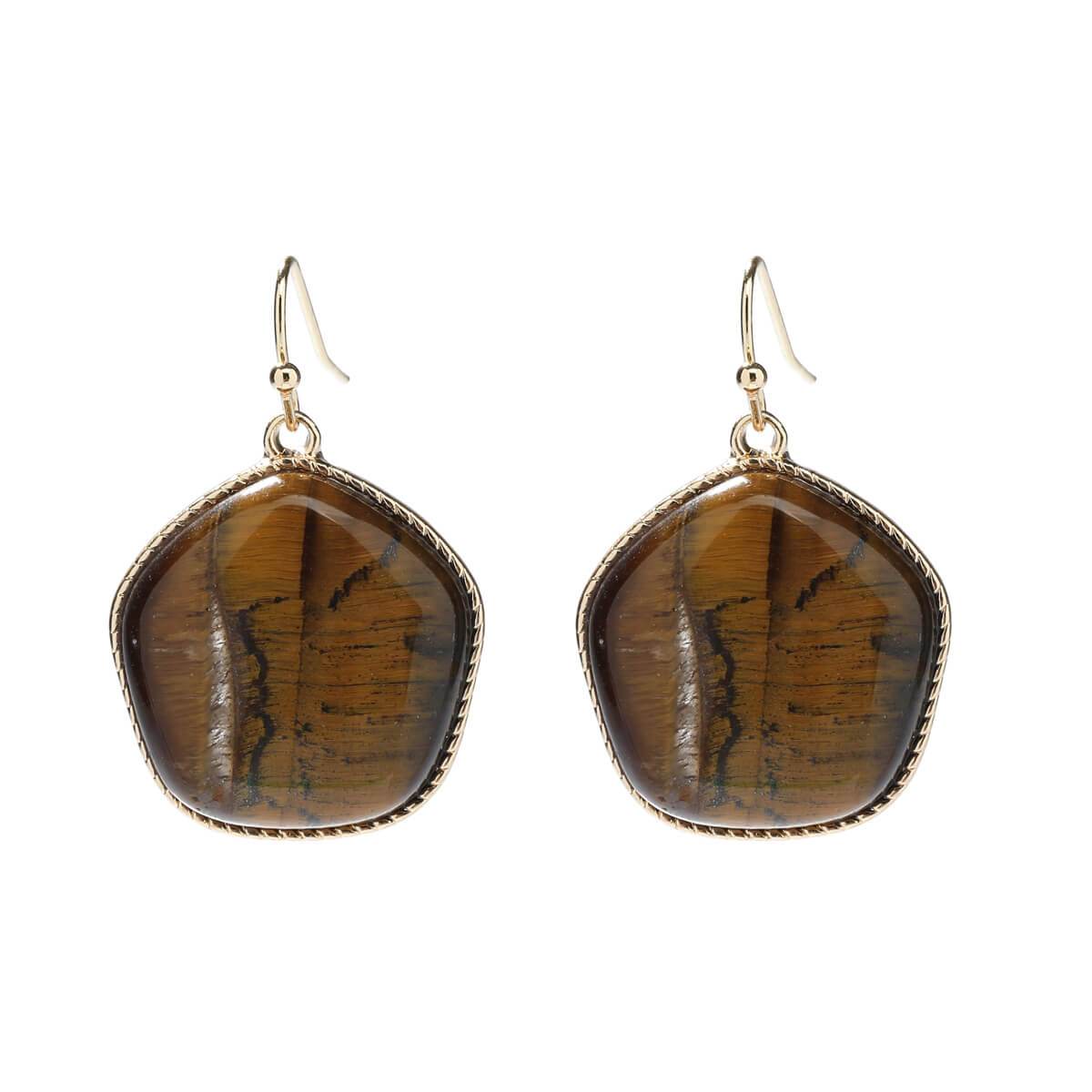 Michelle Hexagon Semi - precious Earrings - Avail in multiple colours and stones - G x G Collective