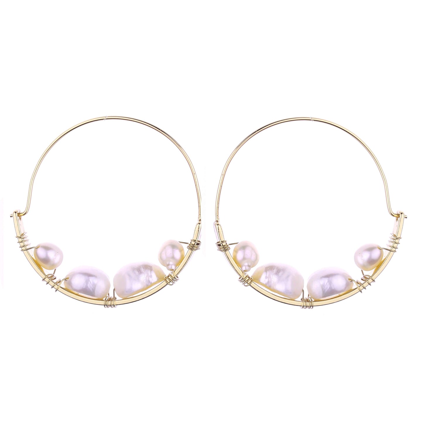 Raeleigh Freshwater Pearl Hoop Earrings