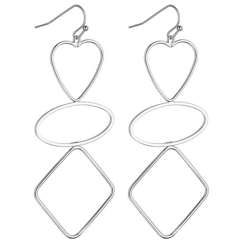 Suzette Geometric Earrings - Avail in Gold, Silver & Rose Gold - G x G Collective