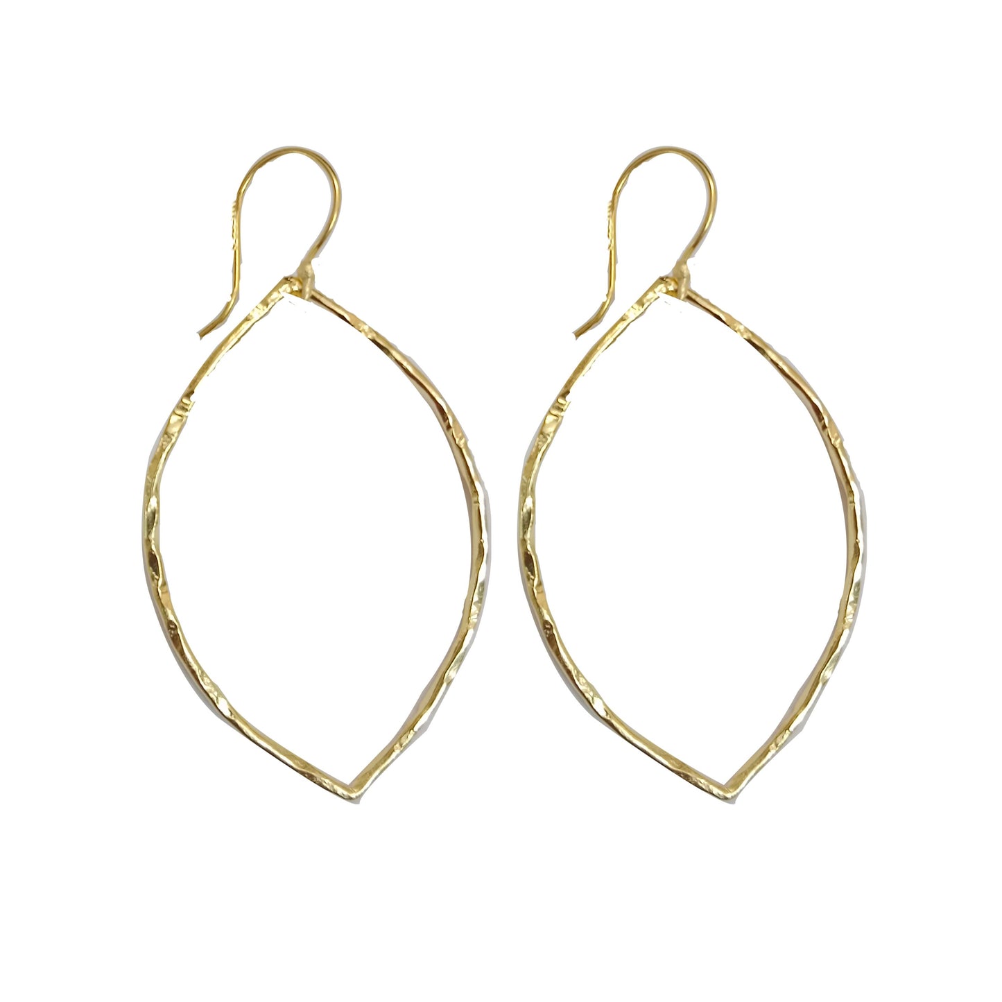 Sybella Oval Minimalist Brass Earrings