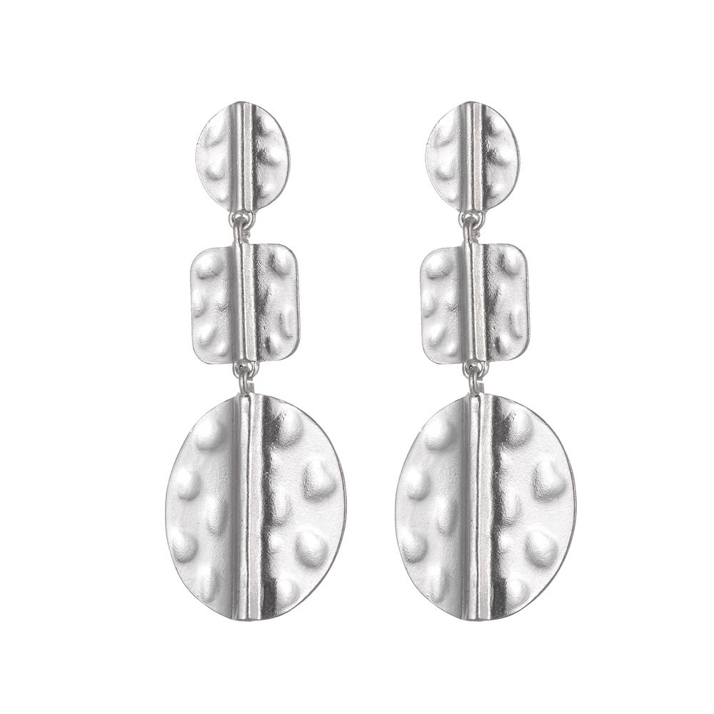 Tayla Earrings in Brushed Silver