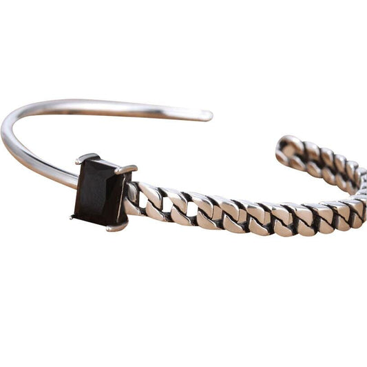 Alyeshia Sterling Silver Cuff Bangle - G x G Collective