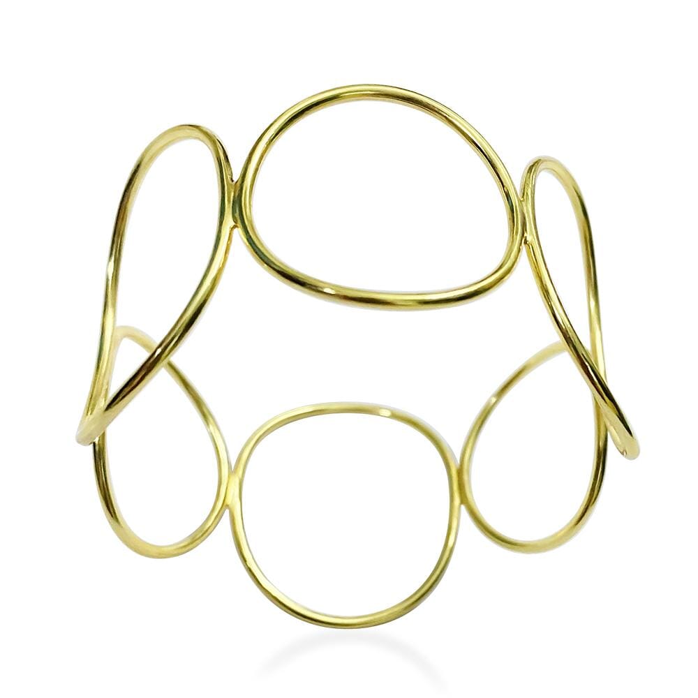 Elizabeth interlinking brass bangle - G x G Collective