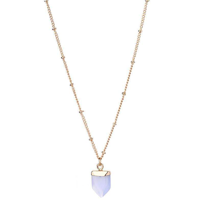 Amy natural stone necklace - Avail in 7 different stones - G x G Collective