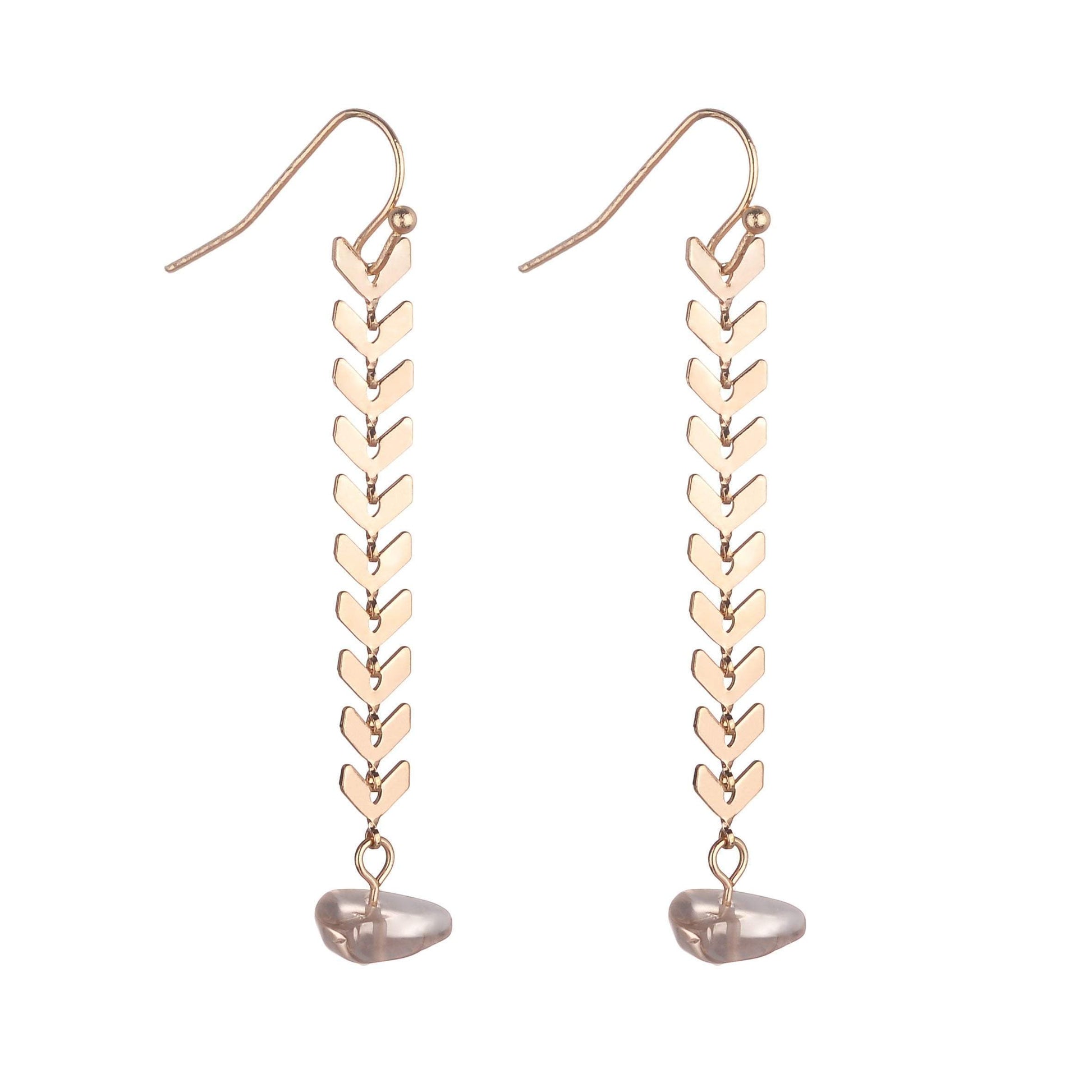 Ashley natural stone earrings in 4 different natural stones - G x G Collective