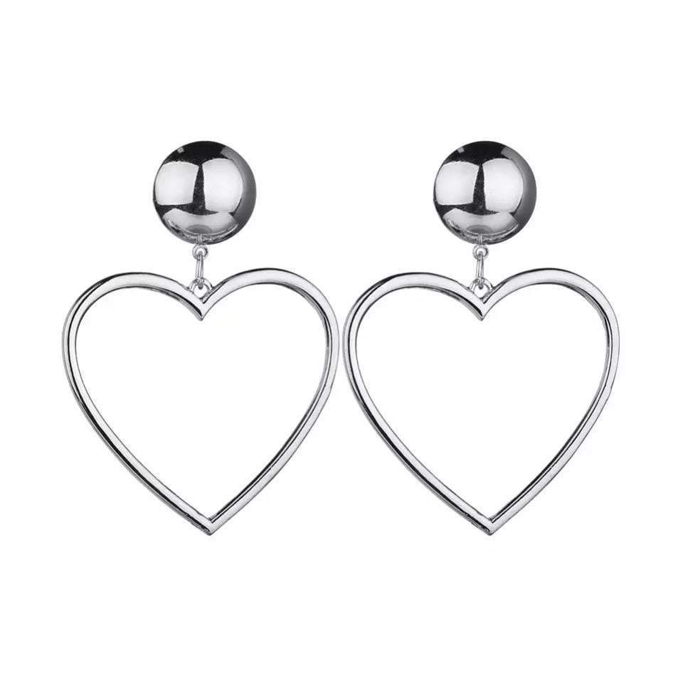 Juliet Love Heart Earrings in Silver and Gold - G x G Collective