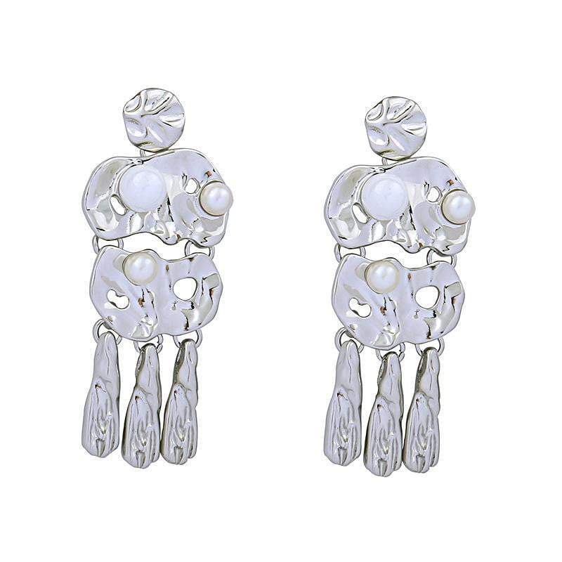 Lisa Faux Pearl and Gold statement Earrings - G x G Collective