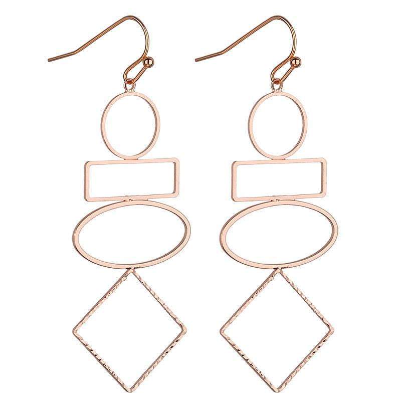 Samara Geometric earrings - Avail in Silver, Gold & Rose Gold - G x G Collective