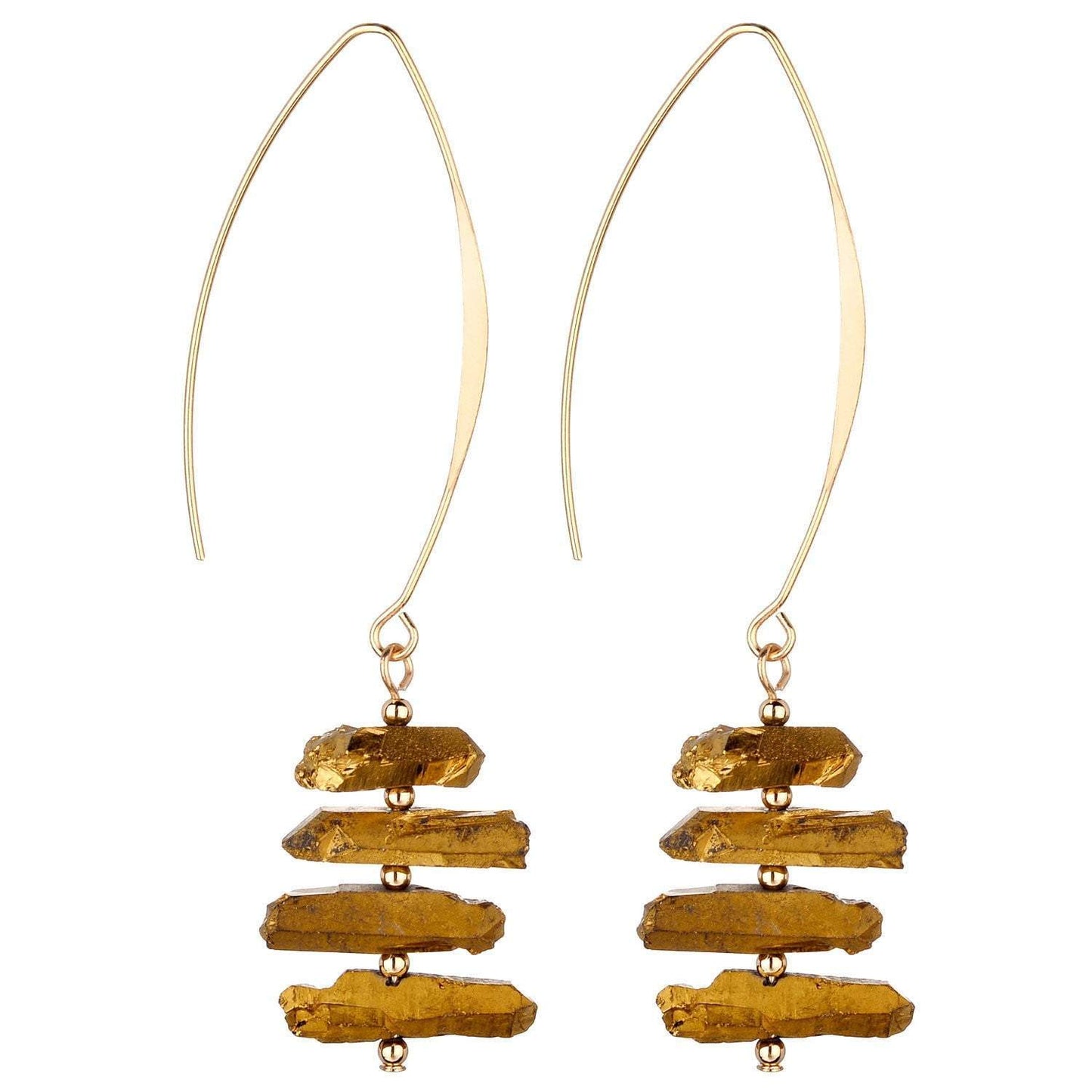 Simone Titanium Quartz Earrings - Avail in Blue, Grey and Gold - G x G Collective